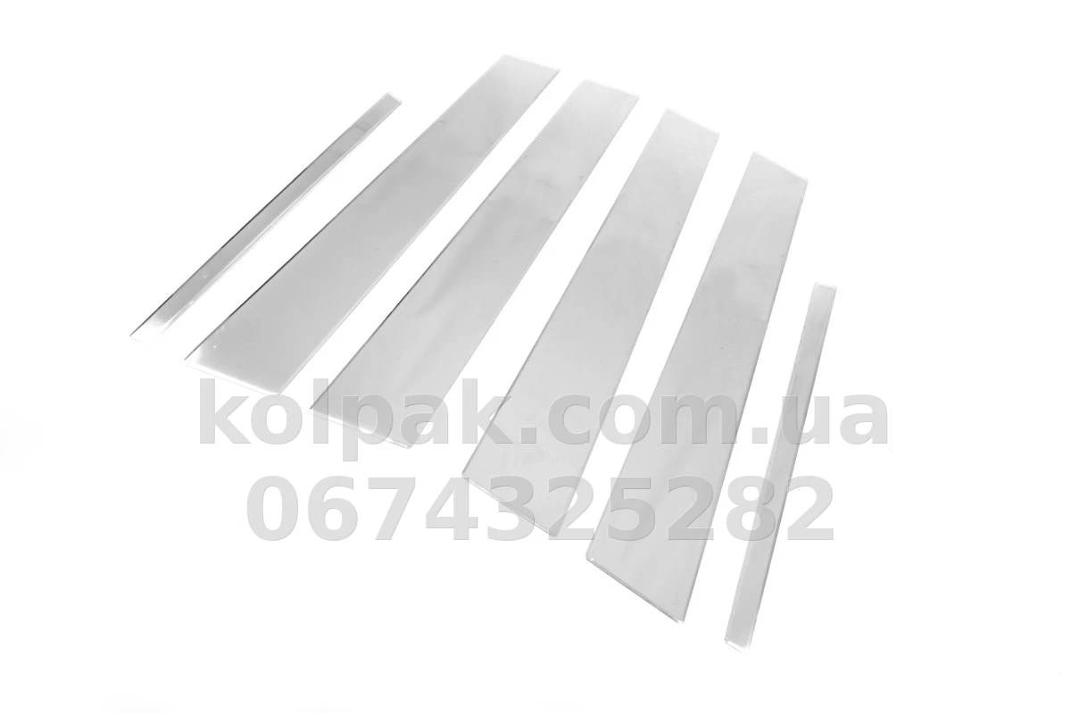 Chrome door pillar trims (6 pcs) Skoda Octavia A7 2013-, Carmos, 64578901 Chrome door pillar trims (6 pcs) Skoda Octavia A7 2013-, Carmos, 64578901 β photo 1
