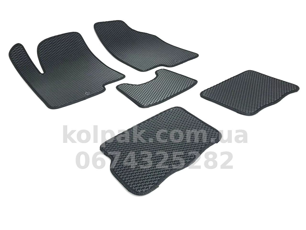 Килимки в салон Kia Soul 2009-2013, EVA, чорні, 5 шт., AVTM BLCEV1279 Килимки в салон Kia Soul 2009-2013, EVA, чорні, 5 шт., AVTM BLCEV1279 — фото 1