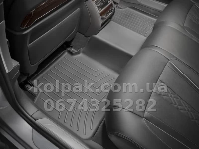 Floor mats for BMW 7-Series 2015-2019, with raised edges, rear, black, Weathertech 449392 — photo 2