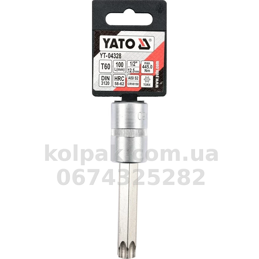 Socket 1/2 with bit Torx extended T60 Yato YT-04328 Socket 1/2 with bit Torx extended T60 Yato YT-04328 β photo 1