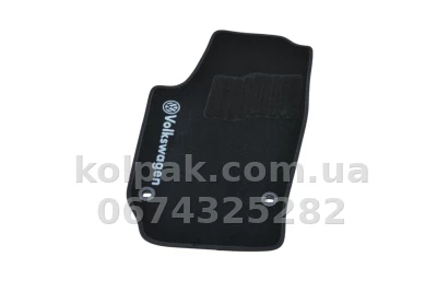 Ворсові килимки в салон Volkswagen Polo 2001-2008, чорні, 5 шт., AVTM BLCCR1679 Ворсові килимки в салон Volkswagen Polo 2001-2008, чорні, 5 шт., AVTM BLCCR1679 — фото 3