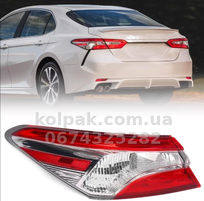 Задній лівий ліхтар Toyota Camry XV70 2017-2021 LE/XLE, зовнішній, Depo, 312-19ASL-AS