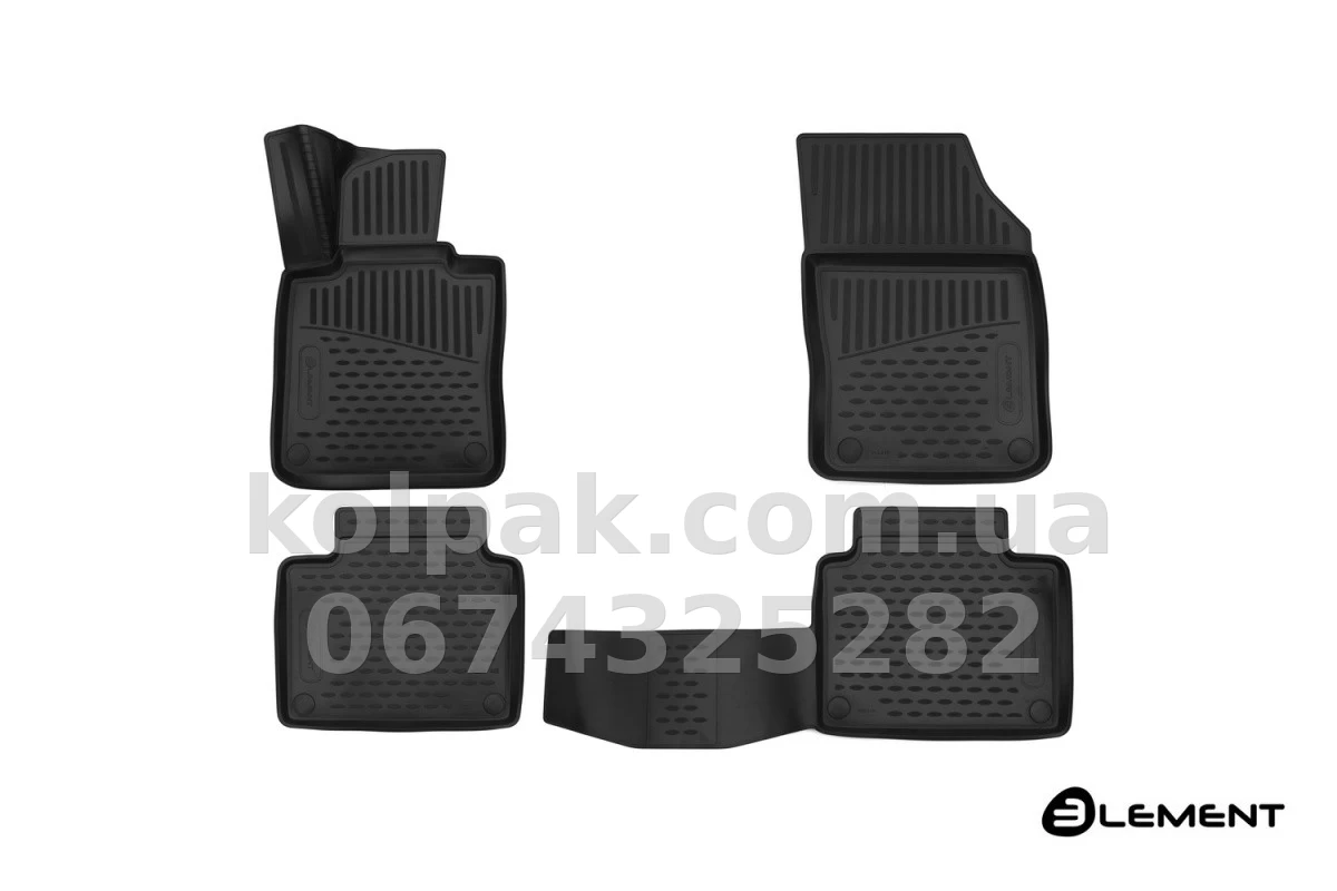Polyurethane floor mats for Volvo V90 2016-, 3D, 4 pcs, Novline, ELEMENT3D5018210k Polyurethane floor mats for Volvo V90 2016-, 3D, 4 pcs, Novline, ELEMENT3D5018210k β photo 1