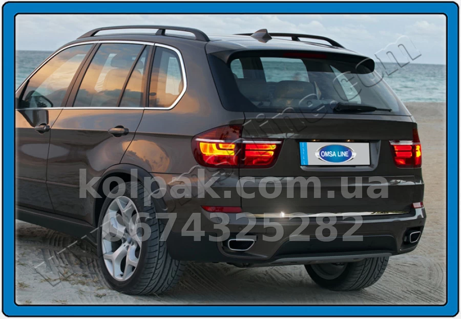 Chrome boot lid trim BMW X5 E70 2007-, OmsaLine, 1206052 Chrome boot lid trim BMW X5 E70 2007-, OmsaLine, 1206052 β photo 1