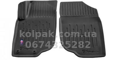 Поліуретанові килимки в салон Peugeot 207 2006-2012, з бортиком, 2 шт., Stingray, 5016092