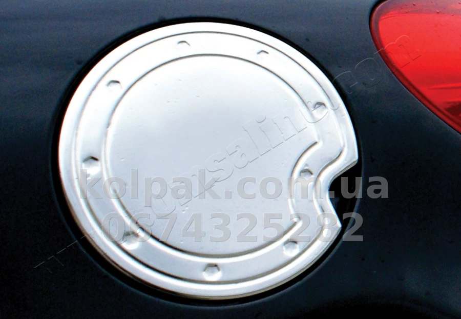 Chrome fuel filler flap cover Peugeot 207 2006-2012, OmsaLine, 5706071 Chrome fuel filler flap cover Peugeot 207 2006-2012, OmsaLine, 5706071 β photo 1