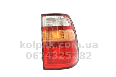 Задній ліхтар Toyota Land Cruiser 100 1998-2004, зовнішній, правий біло-жовтий, Depo, 212-19B6R-A