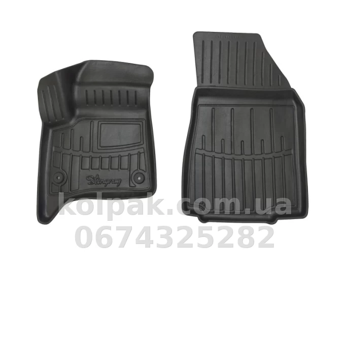 Polyurethane floor mats for Citroen C3 hybrid/ C3 Aircross hybrid/ Opel Frontera hybrid 2024- with raised edges, 2 pcs Stingray 5003152 Polyurethane floor mats for Citroen C3 hybrid/ C3 Aircross hybrid/ Opel Frontera hybrid 2024- with raised edges, 2 pcs Stingray 5003152 β photo 1