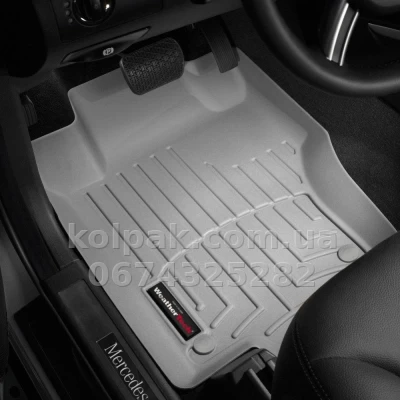 Килимки в салон Mercedes-Benz GL-Class/ML-Class 2005-, з бортиком, передні, сірі, Weathertech 460161 — фото 2