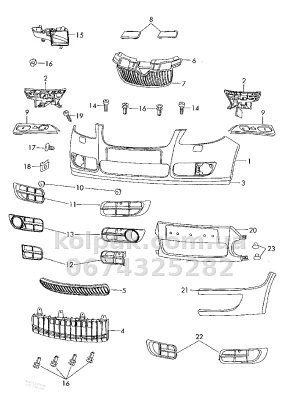 Праве кріплення переднього бампера Skoda Fabia 2010-2014, AVTM, 5J0807056A, 186412932 Праве кріплення переднього бампера Skoda Fabia 2010-2014, AVTM, 5J0807056A, 186412932 — фото 2