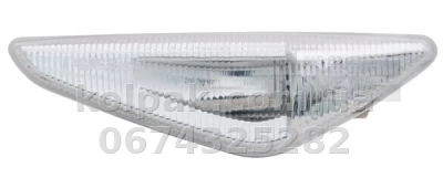 Передній правий покажчик повороту BMW X3 F25 2010-2017/X5 E70 2006-2013, із лампами, LED, на крилі білий Depo 444-1412R-AE