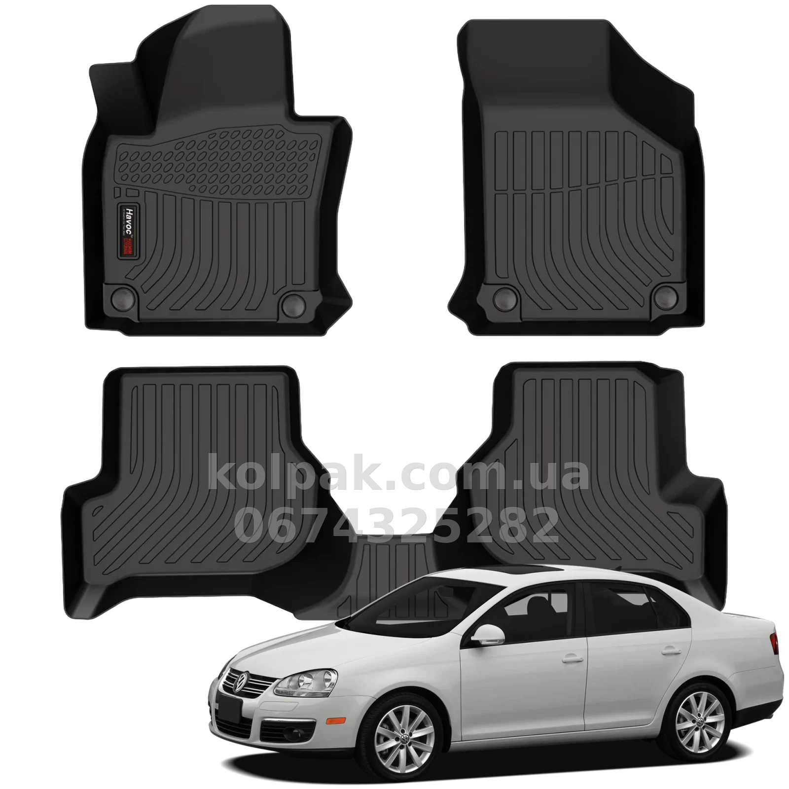 All-weather floor mats for Volkswagen Jetta 2006–2010 HAVOC™ Maximum Coverage All-weather floor mats for Volkswagen Jetta 2006–2010 HAVOC™ Maximum Coverage — photo 1
