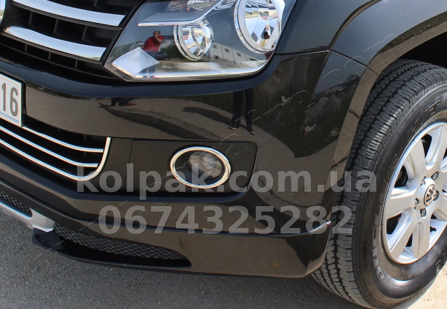 Chrome fog light surrounds (2 pcs) Volkswagen Amarok 2010-2013, OmsaLine, 7535103 Chrome fog light surrounds (2 pcs) Volkswagen Amarok 2010-2013, OmsaLine, 7535103 β photo 1