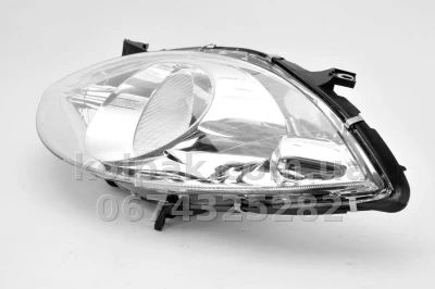 Front headlight Mercedes-Benz A-Class W169 2005-2008, left H7/H7 - parabolic reflector, electric adjustment, Depo, 440-1143L-LD-EM — photo 2
