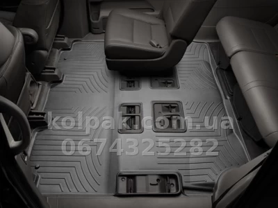 Килимки в салон Mercedes-Benz Metris 2016-2020, 2/3 ряд, суцільне виконання, чорні, Weathertech 448732 — фото 2