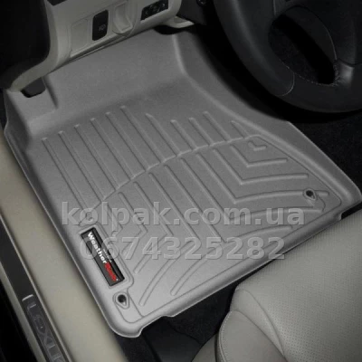 Килимки в салон Lexus IS 2005-2012, 2WD, з бортиком, передні, сірі, Weathertech 462031 — фото 2