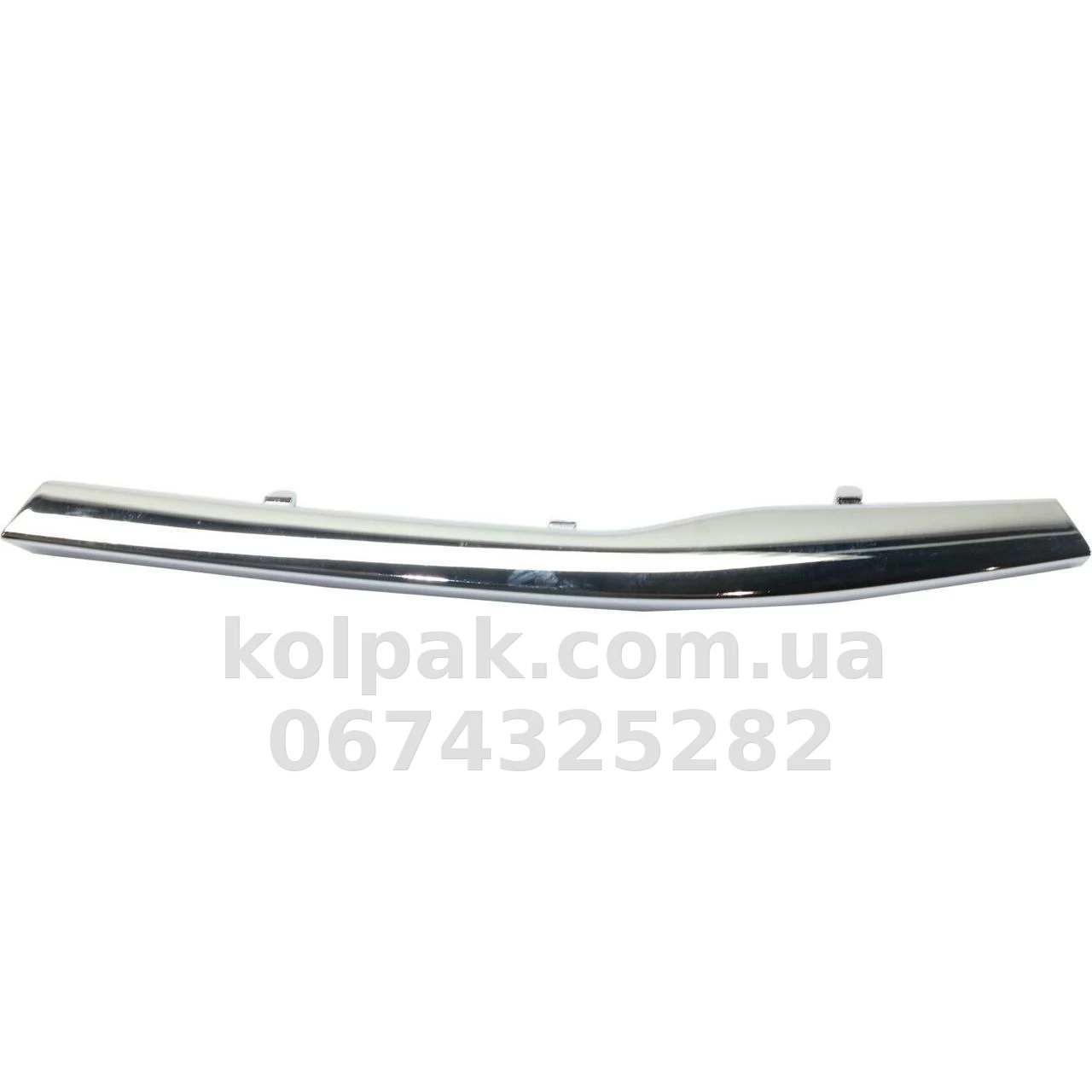 Ліва накладка решітки радіатора Hyundai Accent 4/Hyundai Solaris 2011-2014, хромована, AVTM, 183227911 Ліва накладка решітки радіатора Hyundai Accent 4/Hyundai Solaris 2011-2014, хромована, AVTM, 183227911 — фото 1