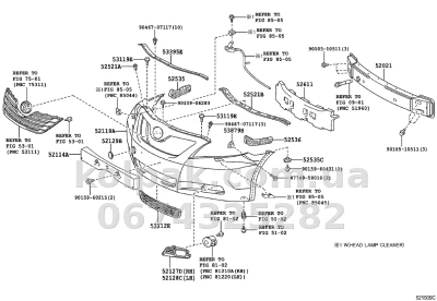 Oryginalny lewy wspornik mocowania przedniego zderzaka Toyota Camry V40 2006-2011, bok, 5253633040 — zdjęcie 2