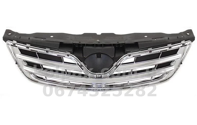 Решітка радіатора Toyota Corolla 2010-2013, хромована/чорна, зовнішня+внутрішня, AVTM, 187015999 Решітка радіатора Toyota Corolla 2010-2013, хромована/чорна, зовнішня+внутрішня, AVTM, 187015999 — фото 1