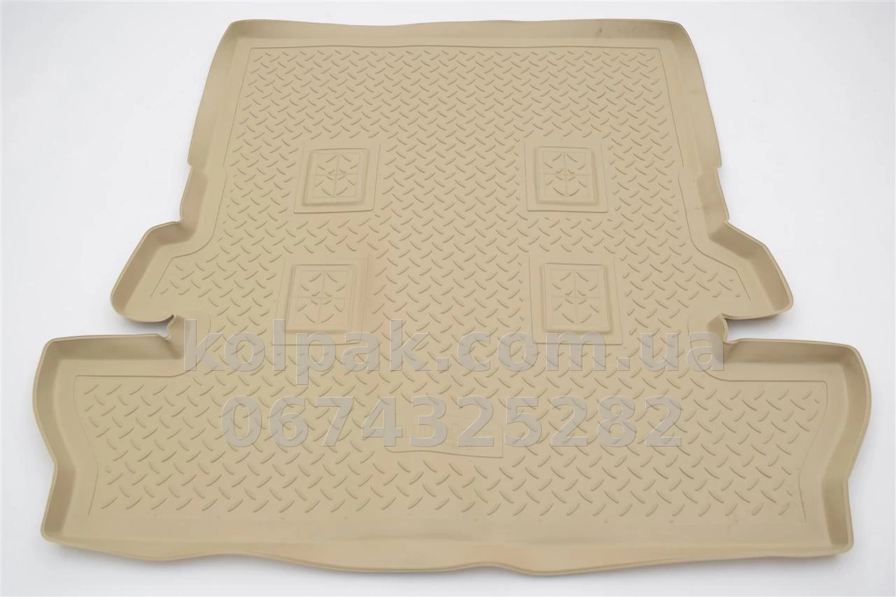 Polyurethane boot mat for Toyota Land Cruiser 200 2007-, 7 seats, beige, Norplast NPL-P-88-50B Polyurethane boot mat for Toyota Land Cruiser 200 2007-, 7 seats, beige, Norplast NPL-P-88-50B β photo 1