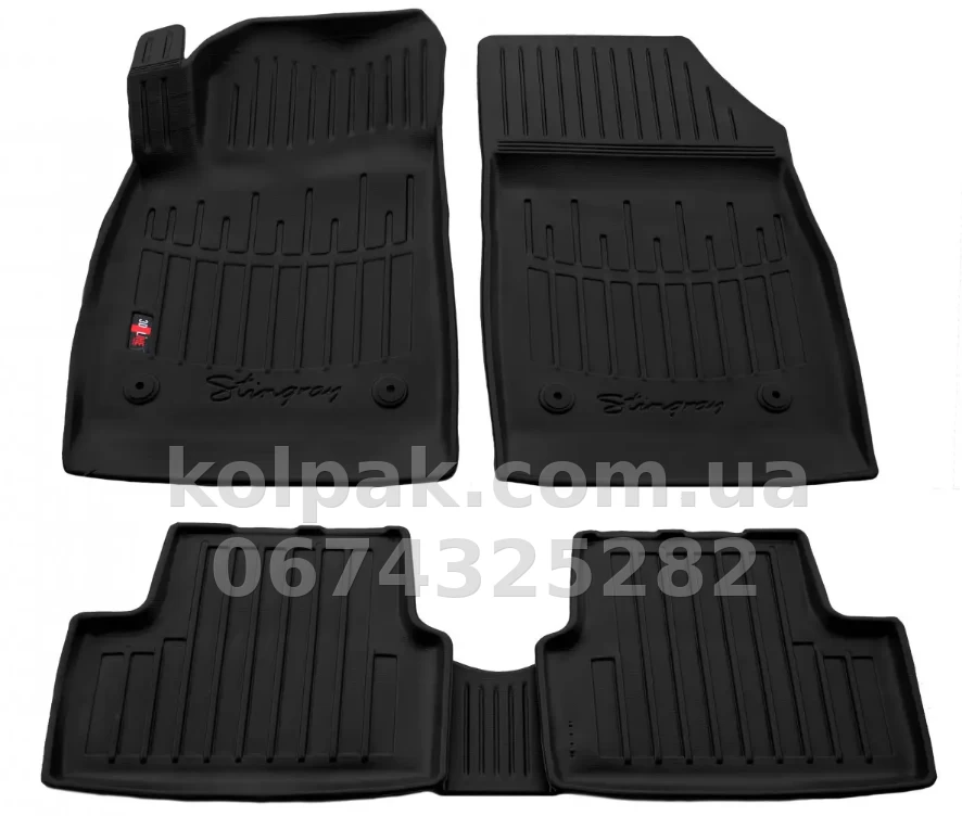 Polyurethane floor mats for Opel Astra J 2009-2015, with raised edges, 5 pcs, Stingray, 5015035 Polyurethane floor mats for Opel Astra J 2009-2015, with raised edges, 5 pcs, Stingray, 5015035 β photo 1