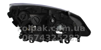 Передня ліва фара Renault Scenic/Grand Scenic 2 2006-2008, H7/H1, з покажчиком повороту, електричне регулювання, чорне відбиття, Depo, 551-1169L-LDEM2 Передня ліва фара Renault Scenic/Grand Scenic 2 2006-2008, H7/H1, з покажчиком повороту, електричне регулювання, чорне відбиття, Depo, 551-1169L-LDEM2 — фото 2