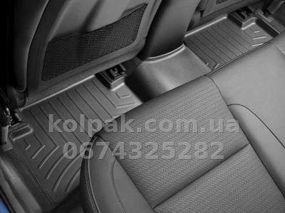 Floor mats for Hyundai Kona 2017-, with raised edges, rear, black, Weathertech 4413762 — photo 2