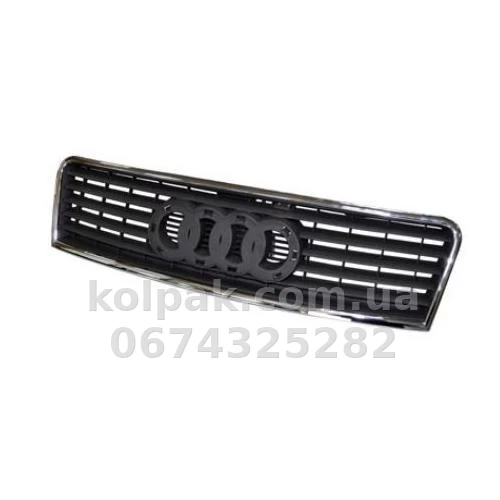 Решітка радіатора Audi A6 2001-2005, хромована рамка, AVTM, 180014999 Решітка радіатора Audi A6 2001-2005, хромована рамка, AVTM, 180014999 — фото 1