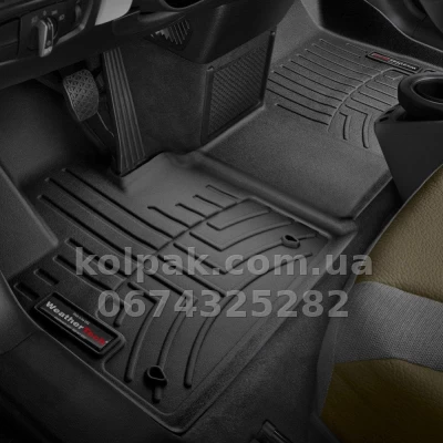 Floor mats for BMW i3 2013-2015, with raised edges, front, black, Weathertech 445691 — photo 2