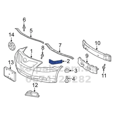 Праве кріплення переднього бампера Toyota Camry 2006-2011, AVTM, 5253533040, 188164944 Праве кріплення переднього бампера Toyota Camry 2006-2011, AVTM, 5253533040, 188164944 — фото 2