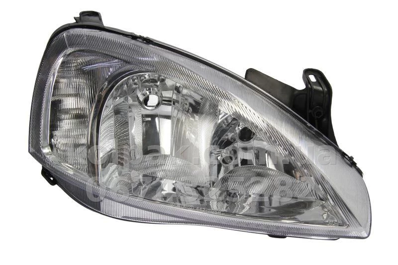 Front right headlight Opel Combo 2000-2002, H7/H7, with white indicator lens, electric adjustment, type Valeo, Depo, 442-1125R-LD-EM Front right headlight Opel Combo 2000-2002, H7/H7, with white indicator lens, electric adjustment, type Valeo, Depo, 442-1125R-LD-EM β photo 1