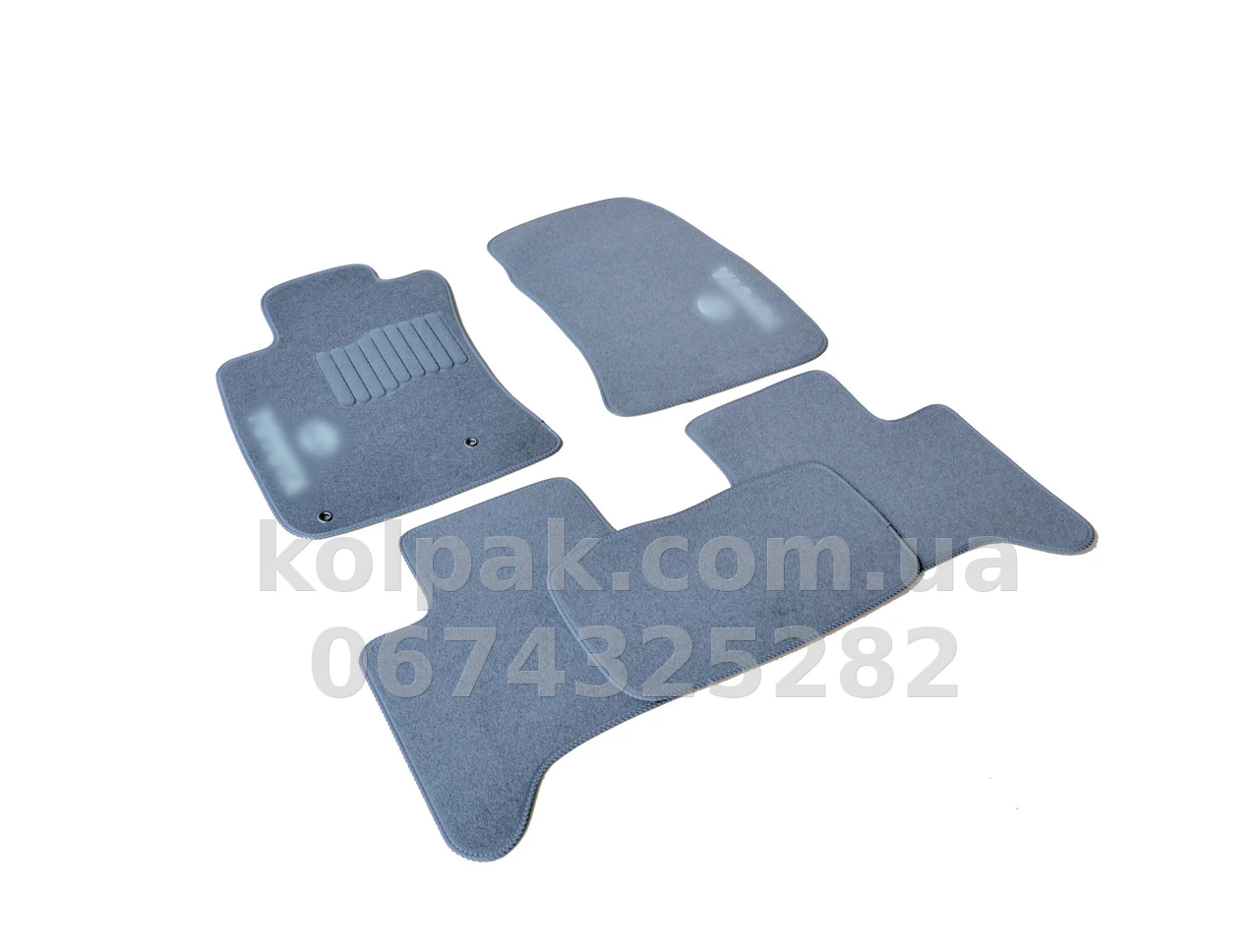Ворсові килимки в салон Toyota Land Cruiser Prado 120 2003-2009, сірі, 5 шт., AVTM GRCR1636 Ворсові килимки в салон Toyota Land Cruiser Prado 120 2003-2009, сірі, 5 шт., AVTM GRCR1636 — фото 1