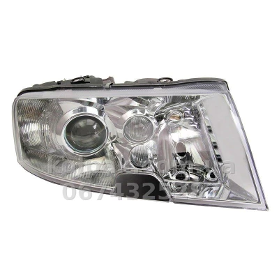 Передня права фара Skoda Superb 2001-2008, H7/H3/H3, з омивачем, Depo, 665-1109RMLDEMF