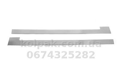 Chrome sliding door rail moulding covers (2 pcs, stainless steel) Renault Kangoo 2008-/Mercedes-Benz Citan 2012-, OmsaLine, 6122132 — photo 2