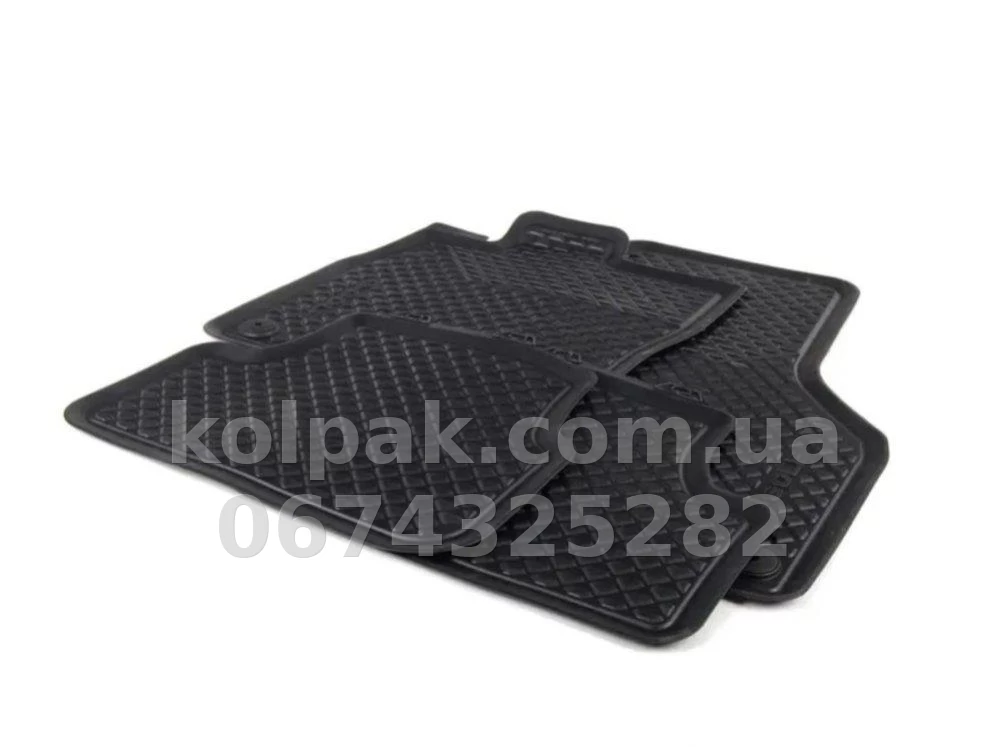 Original floor mats for Volkswagen e-Golf 2015-, Rubber, 4 pcs, VAG, 5GE061500B041 Original floor mats for Volkswagen e-Golf 2015-, Rubber, 4 pcs, VAG, 5GE061500B041 β photo 1
