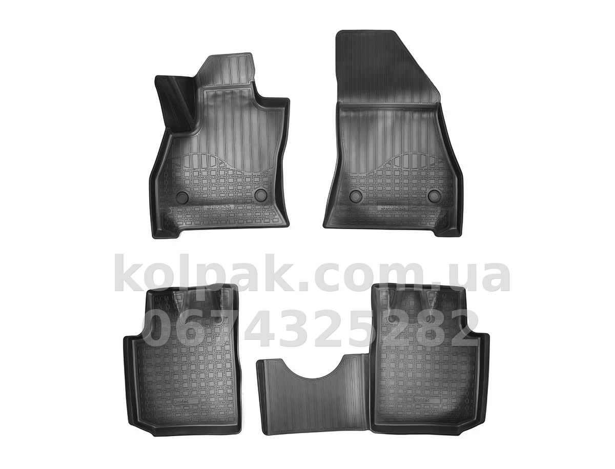 Polyurethane floor mats for Fiat 500L 2012-, 3D, Norplast, NPA11-C21-045 Polyurethane floor mats for Fiat 500L 2012-, 3D, Norplast, NPA11-C21-045 β photo 1