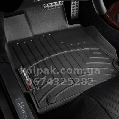 Килимки в салон Mercedes-Benz S-Class W221 2007-, з бортиком, передні, чорні, Weathertech 442521 Килимки в салон Mercedes-Benz S-Class W221 2007-, з бортиком, передні, чорні, Weathertech 442521 — фото 2