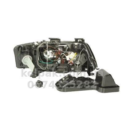 Передня ліва фара Audi A6 1997-1999, H7/H1, електричне регулювання, Depo, 441-1134L-LD-EM — фото 2