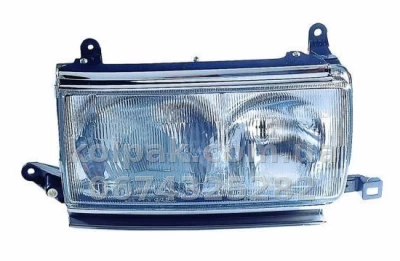 Передня права фара Toyota Land Cruiser J8 1991-1996, механічне регулювання, без ламп, хром смужки Depo 212-1173R-LD-E Передня права фара Toyota Land Cruiser J8 1991-1996, механічне регулювання, без ламп, хром смужки Depo 212-1173R-LD-E