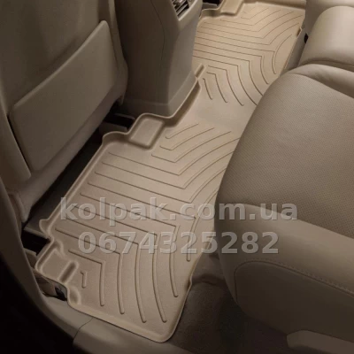 Килимки в салон Lexus RX 2009-, з бортиком, задні, бежеві, Weathertech 452292 — фото 2