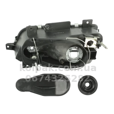 Front right headlight Peugeot 405 1987-1992, H4/H1, electric/manual adjustment, Depo, 550-1122R-LD-EM — photo 2