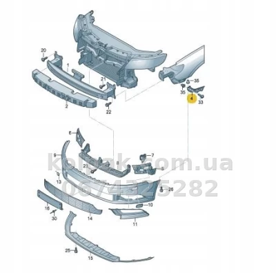 Праве кріплення переднього бампера Volkswagen Passat CC 2012-2016, біля крила, AVTM, 3C8807184C, 187436934 Праве кріплення переднього бампера Volkswagen Passat CC 2012-2016, біля крила, AVTM, 3C8807184C, 187436934 — фото 2