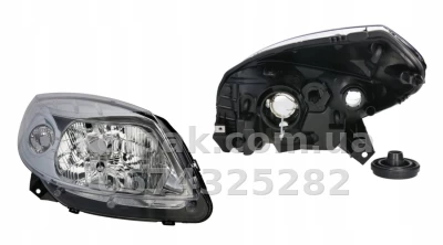 Передня права фара Renault Sandero 2008-2013, електричне/механічне регулювання, без ламп (H4/PY21W/W5W), хром, Depo, 5511170RLDEM1 Передня права фара Renault Sandero 2008-2013, електричне/механічне регулювання, без ламп (H4/PY21W/W5W), хром, Depo, 5511170RLDEM1
