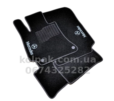 Ворсові килимки в салон Mercedes-Benz E-Class W212 2009-2016, Premium, чорні, 5 шт., AVTM BLCLX1345 — фото 6
