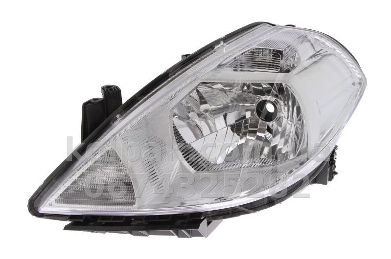 Передня ліва фара Nissan Tiida 2007-2014, H4, електричне регулювання, без моторчика, із білим покажчиком повороту, Depo, 215-11C4L-LD-EM Передня ліва фара Nissan Tiida 2007-2014, H4, електричне регулювання, без моторчика, із білим покажчиком повороту, Depo, 215-11C4L-LD-EM — фото 1