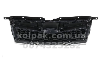 Решітка радіатора Subaru Legacy 2012-2014, чорна, із хромованим молдингом, AVTM, 186714990 — фото 2
