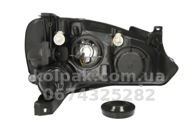 Reflektor przedni lewy Opel Combo/Corsa C 2000-2002, H7/H7, z białym kloszem kierunkowskazu, regulacja elektryczna, typ Valeo, Depo, 442-1125L-LD-EM — zdjęcie 2