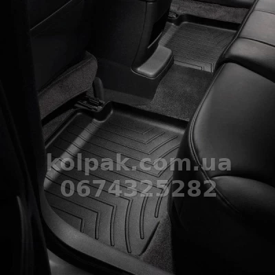 Килимки в салон Lexus UX 2019-, з бортиком, задні, чорні, Weathertech 4415172 — фото 2