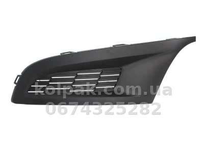 Ліва решітка бампера Volkswagen Polo 5 HB 2009-2015, без отвору для протитуманної фари, AVTM, 6R0853665C9B9, 7415 911