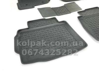 Floor mats for Ford Mondeo 5 2014-, Rubber, 5 pcs, Seintex, 86446 — photo 4